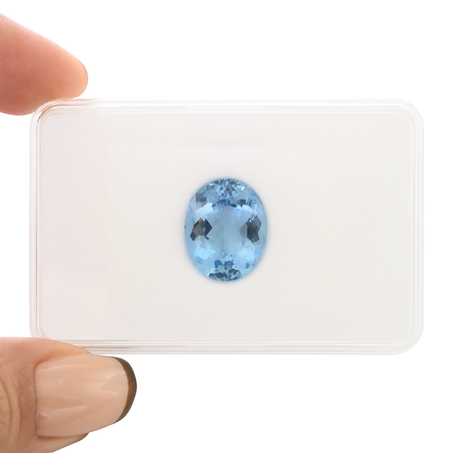 8,31 Karat blauer brasilianischer ovaler Aquamarin