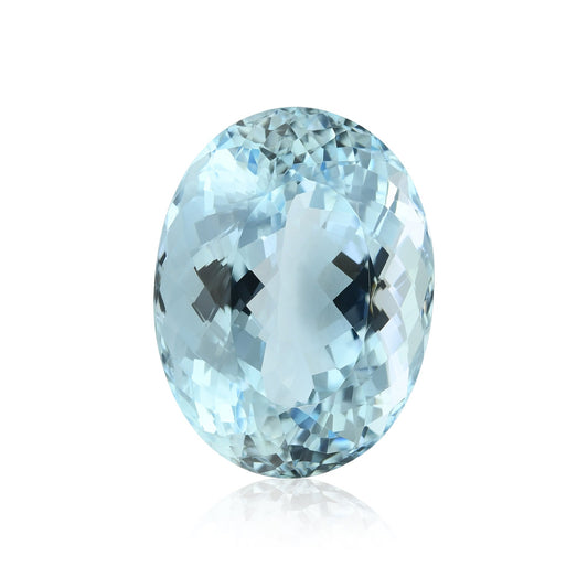 19,96 Karat blauer brasilianischer ovaler Aquamarin
