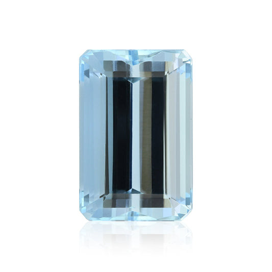 15,33 Karat blauer brasilianischer achteckiger Aquamarin