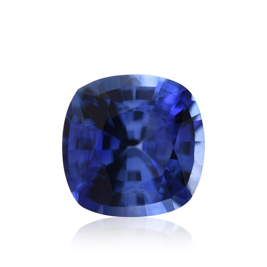 1,68 Karat blauer Kissen-Saphir