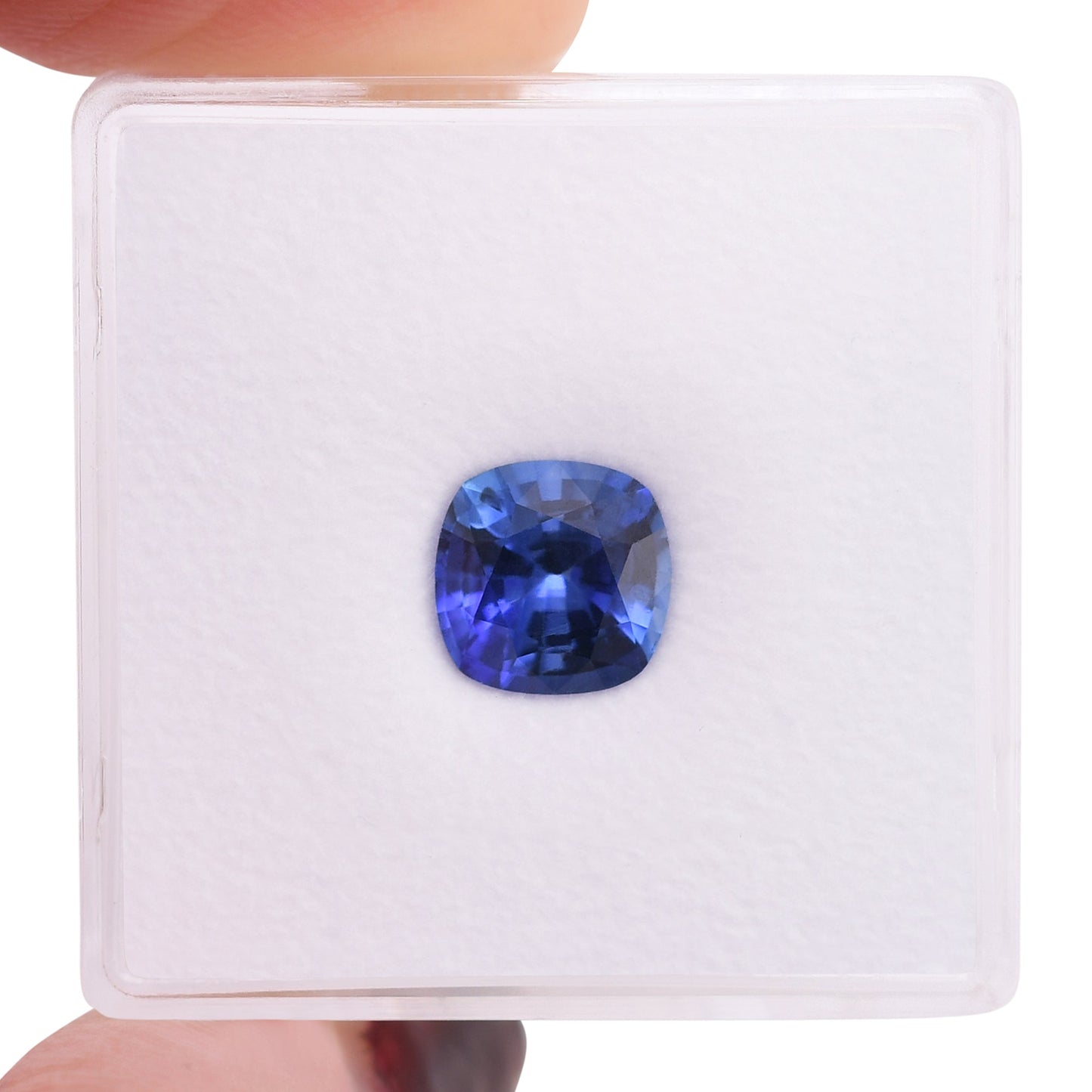 1.68 Carat Blue  Cushion Sapphire