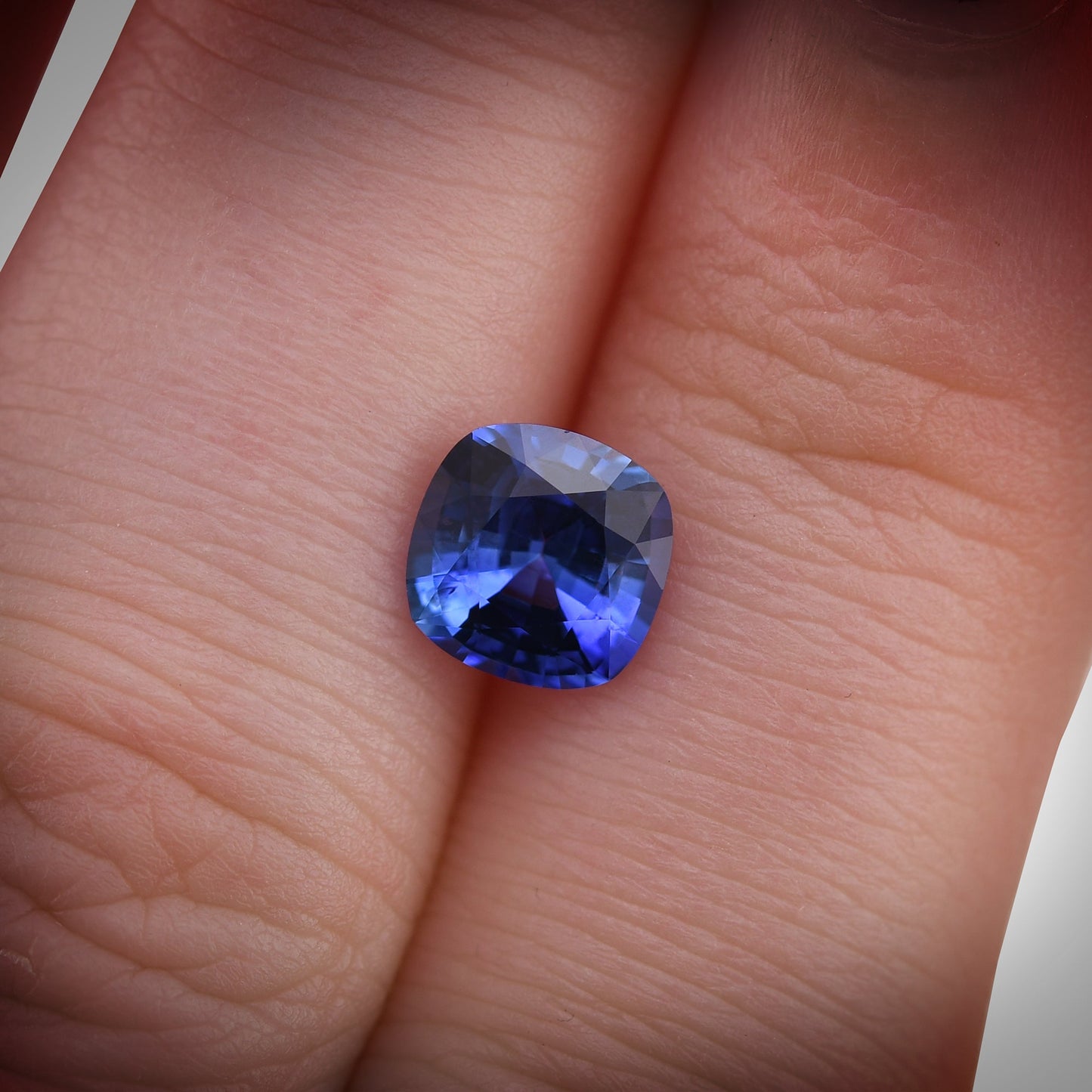 1.68 Carat Blue  Cushion Sapphire