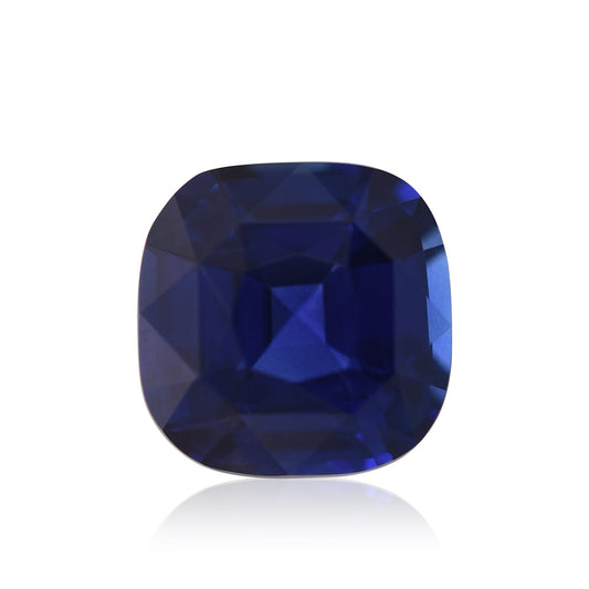 1,80 Karat blauer Kissen-Saphir