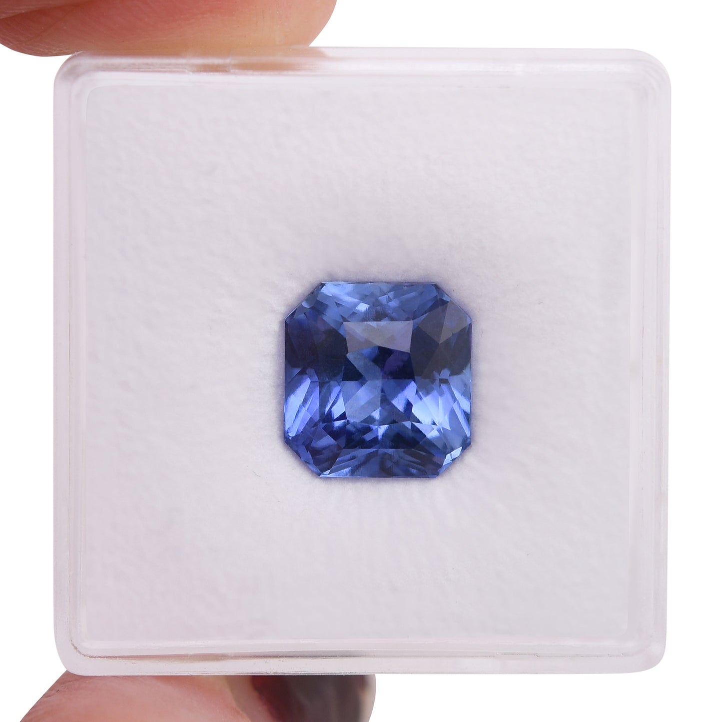 4,53 Karat blauer achteckiger Saphir aus Sri Lanka (CD)