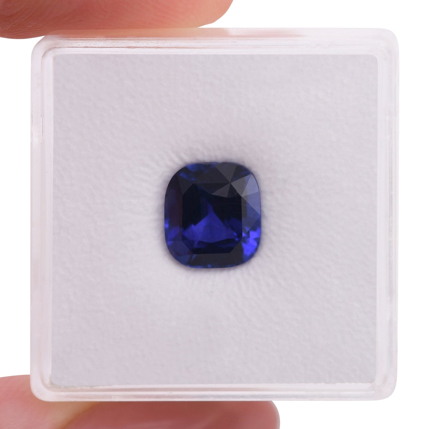 3,07 Karat leuchtend blauer Kissen-Saphir aus Sri Lanka (CD)