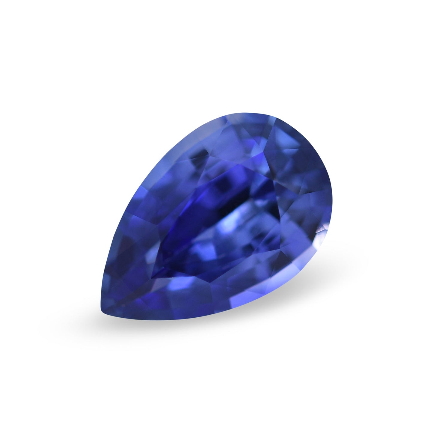 1,24 Karat blauer birnenförmiger Saphir aus Sri Lanka