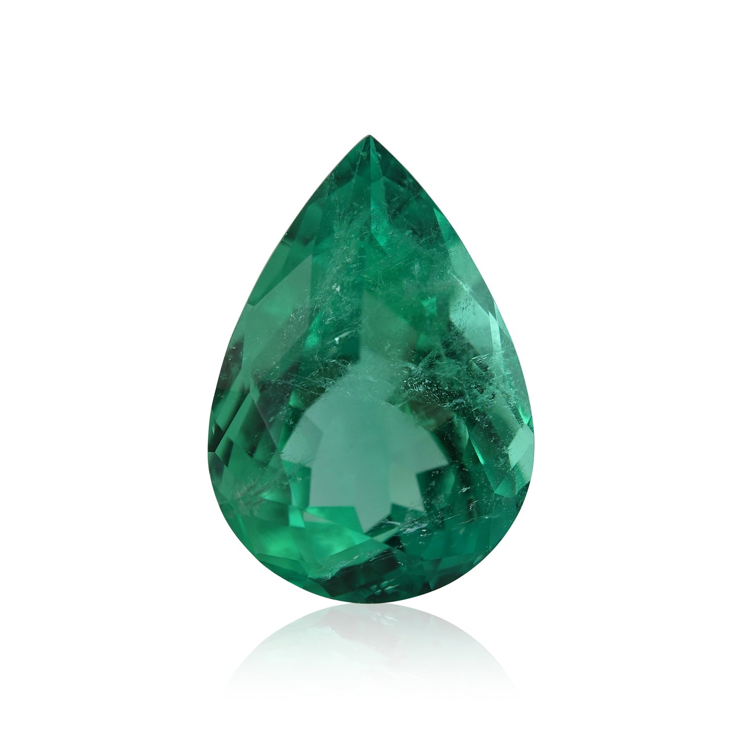 9.49 Carat Green COLOMBIAN Pear Emerald CD