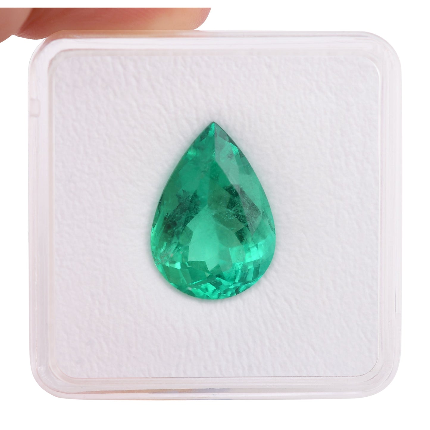 9.49 Carat Green COLOMBIAN Pear Emerald CD