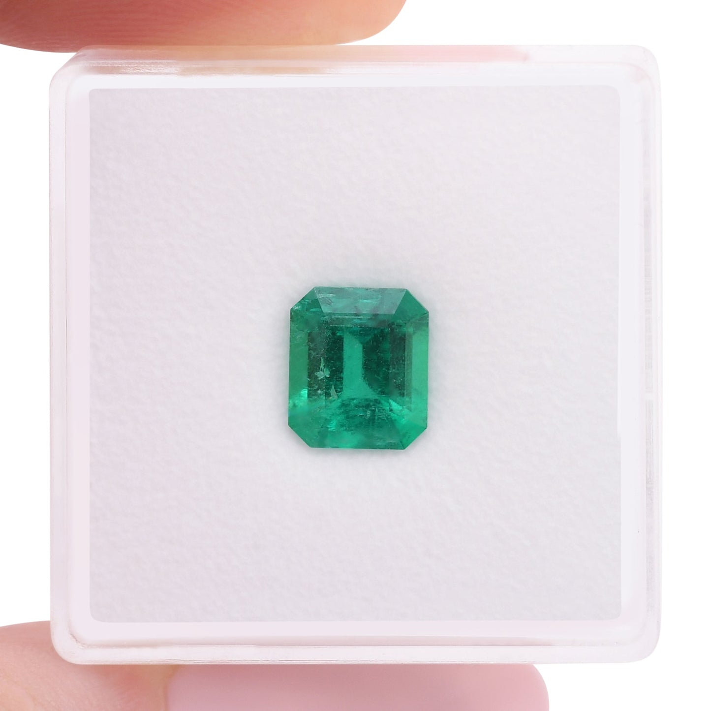 1,40 Karat leuchtend grüner kolumbianischer Smaragd (Smaragd-CD und Muzo)