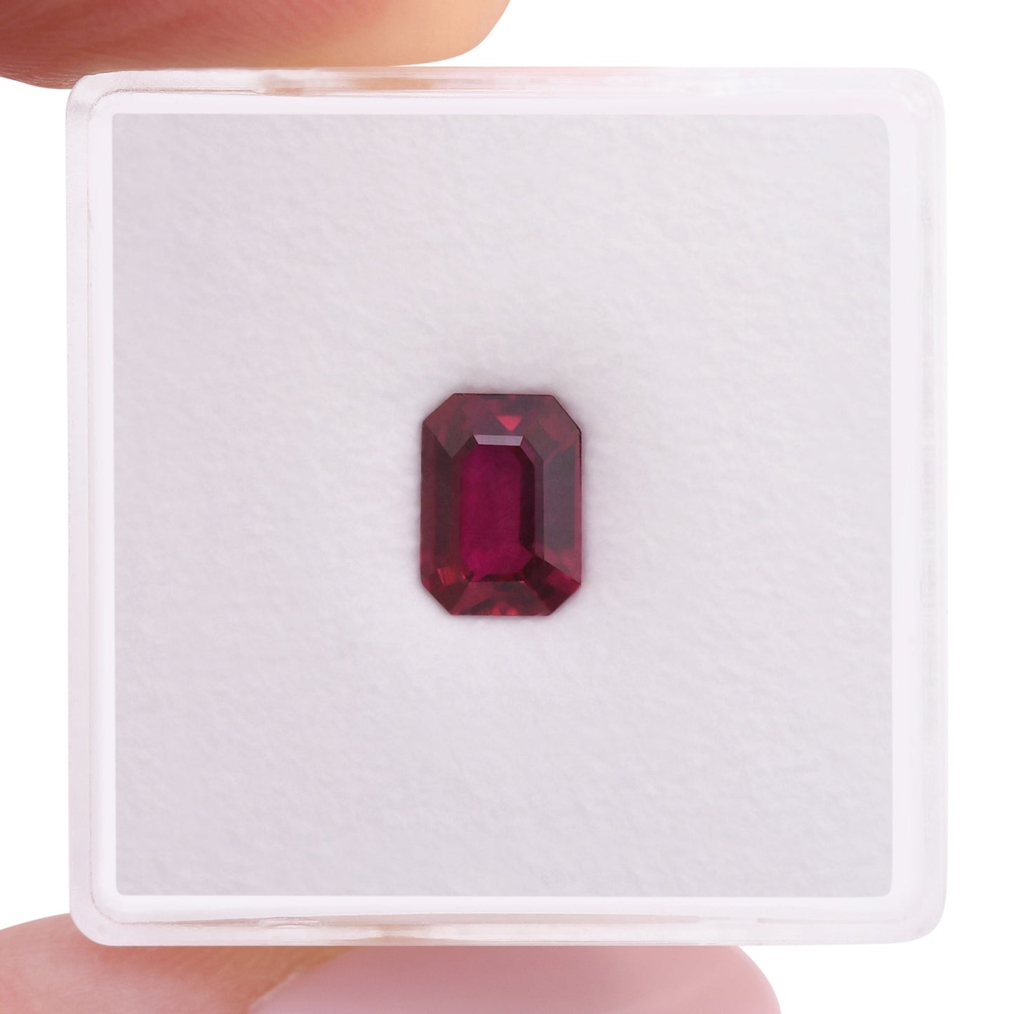 1,18 Karat Roter MOSAMBIK Smaragd Rubin CD Taubenrot