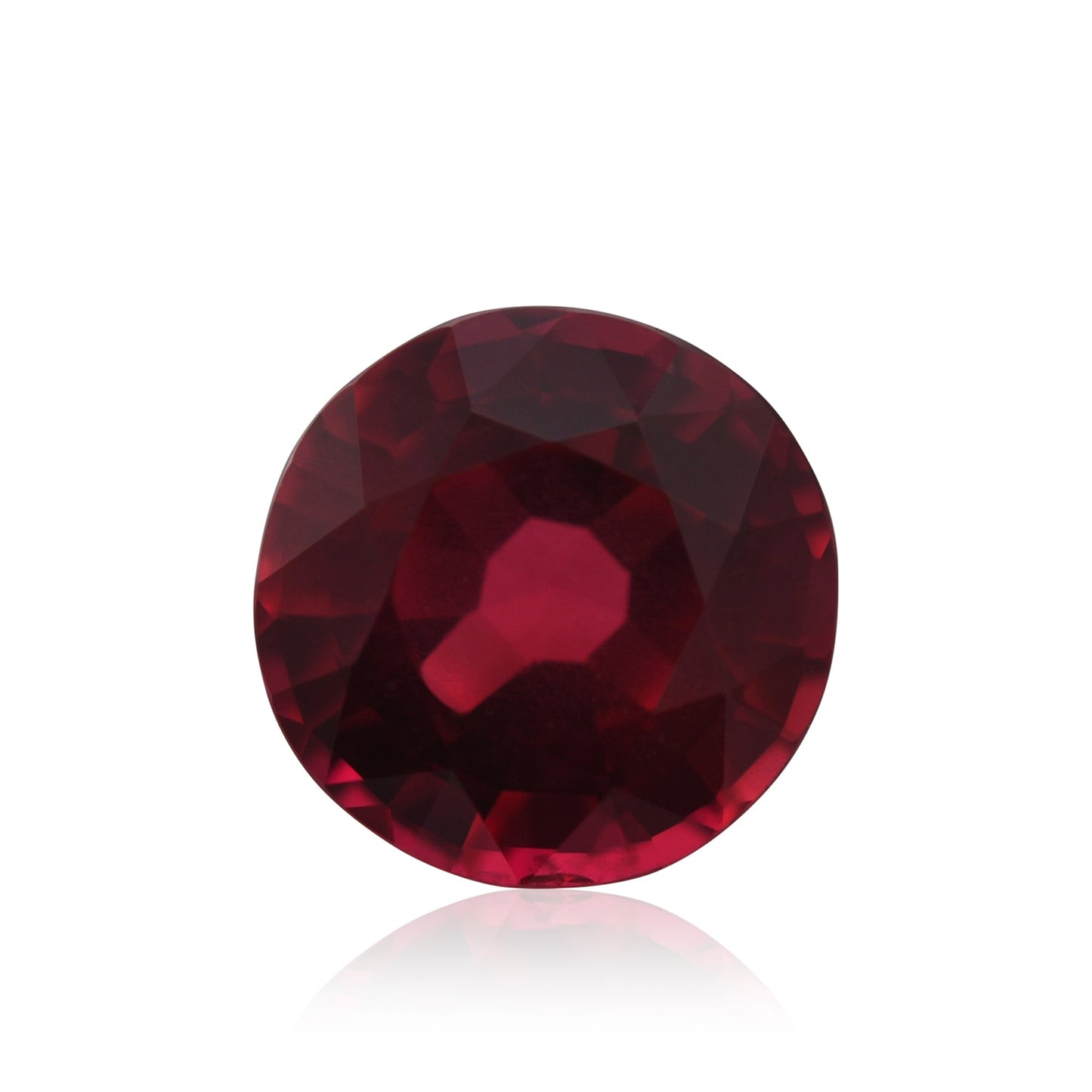 1,21 Karat roter runder Rubin aus Mosambik, CD-Farbe: Taubenblut