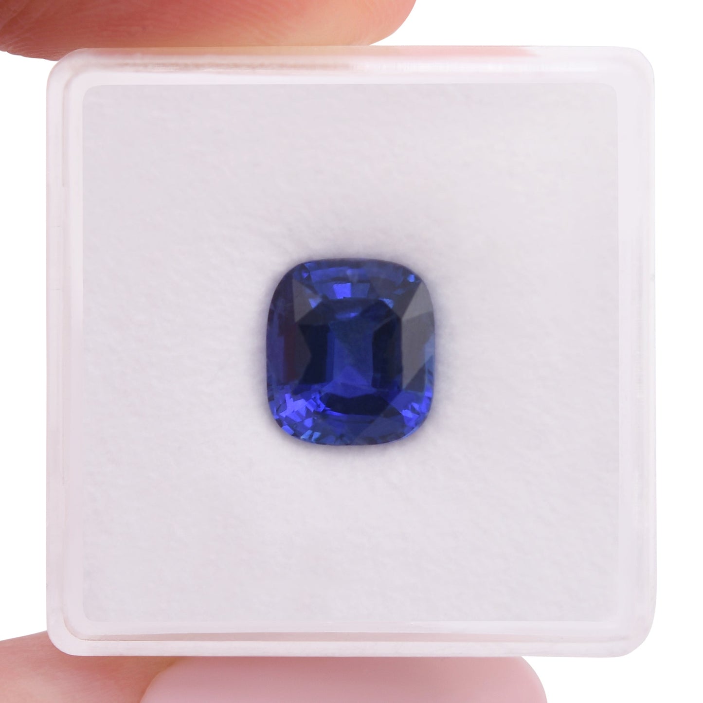 4,03 Karat blauer sri-lankischer Kissen-Saphir CD