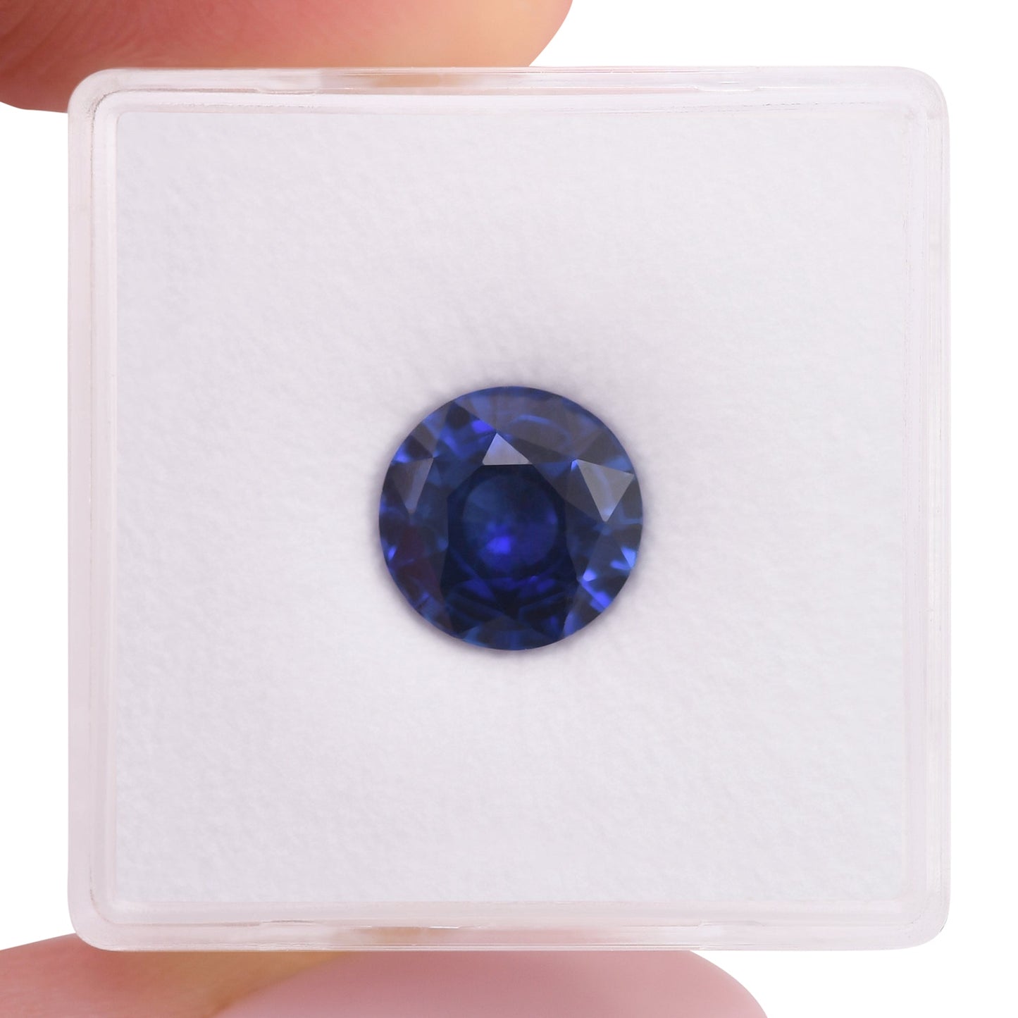 3,11 Karat leuchtend blauer runder Saphir aus Sri Lanka (CD)
