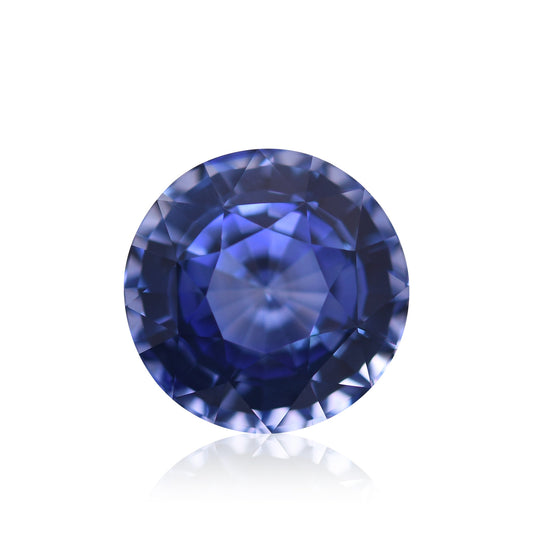 7,06 Karat blauer runder Saphir aus Sri Lanka (CD)