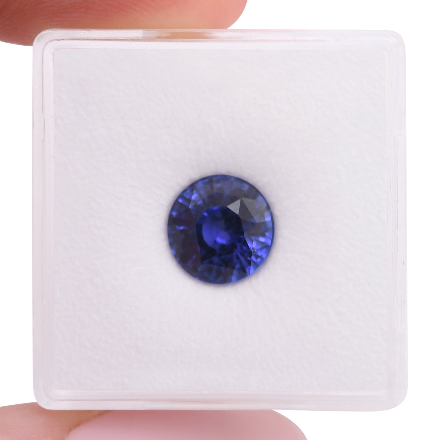 3,05 Karat blauer runder Saphir aus Sri Lanka (CD)