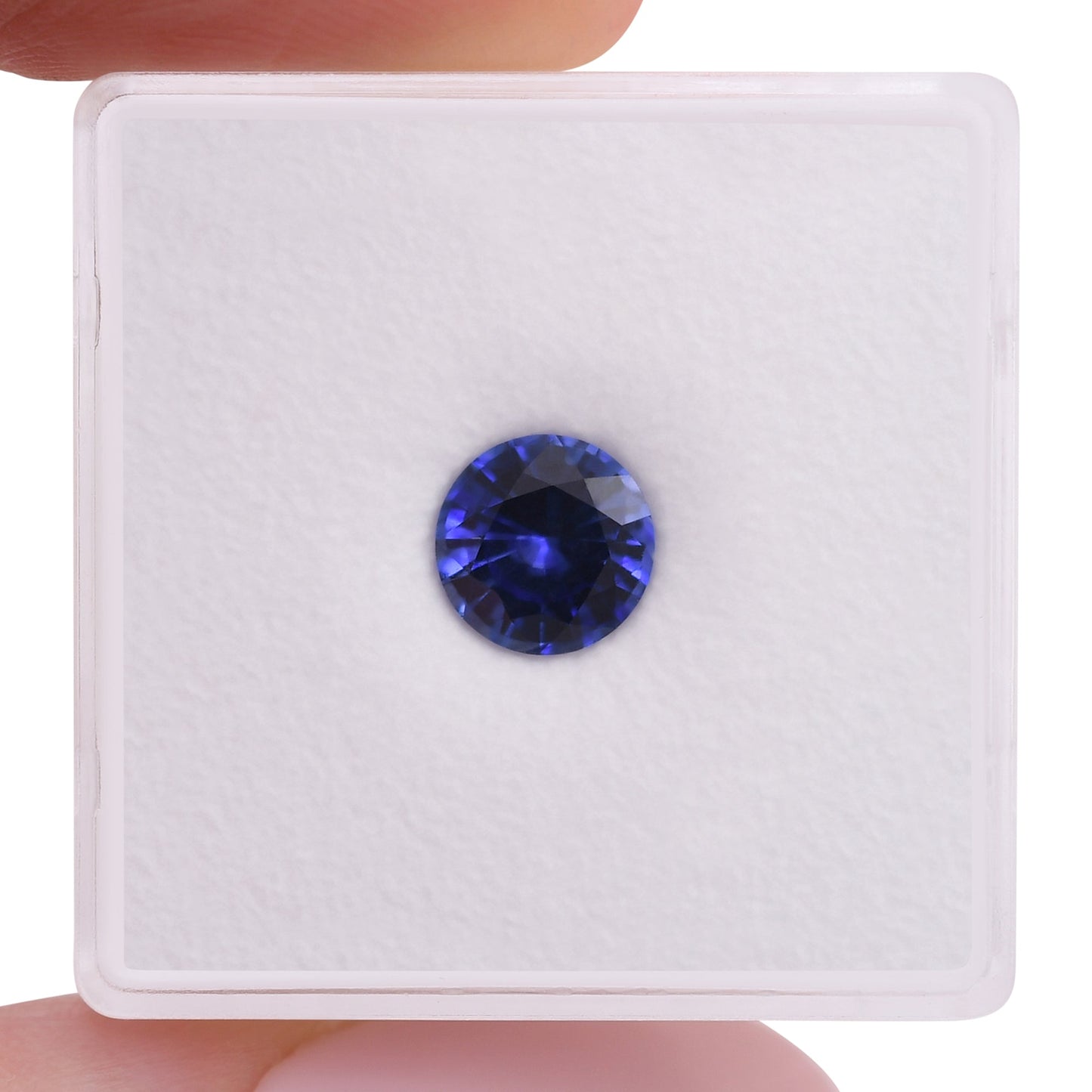 1,30 Karat blauer runder Saphir aus Sri Lanka