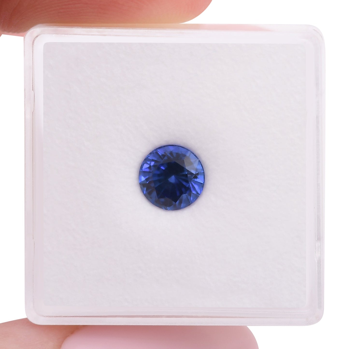 1,32 Karat blauer runder Saphir aus Sri Lanka