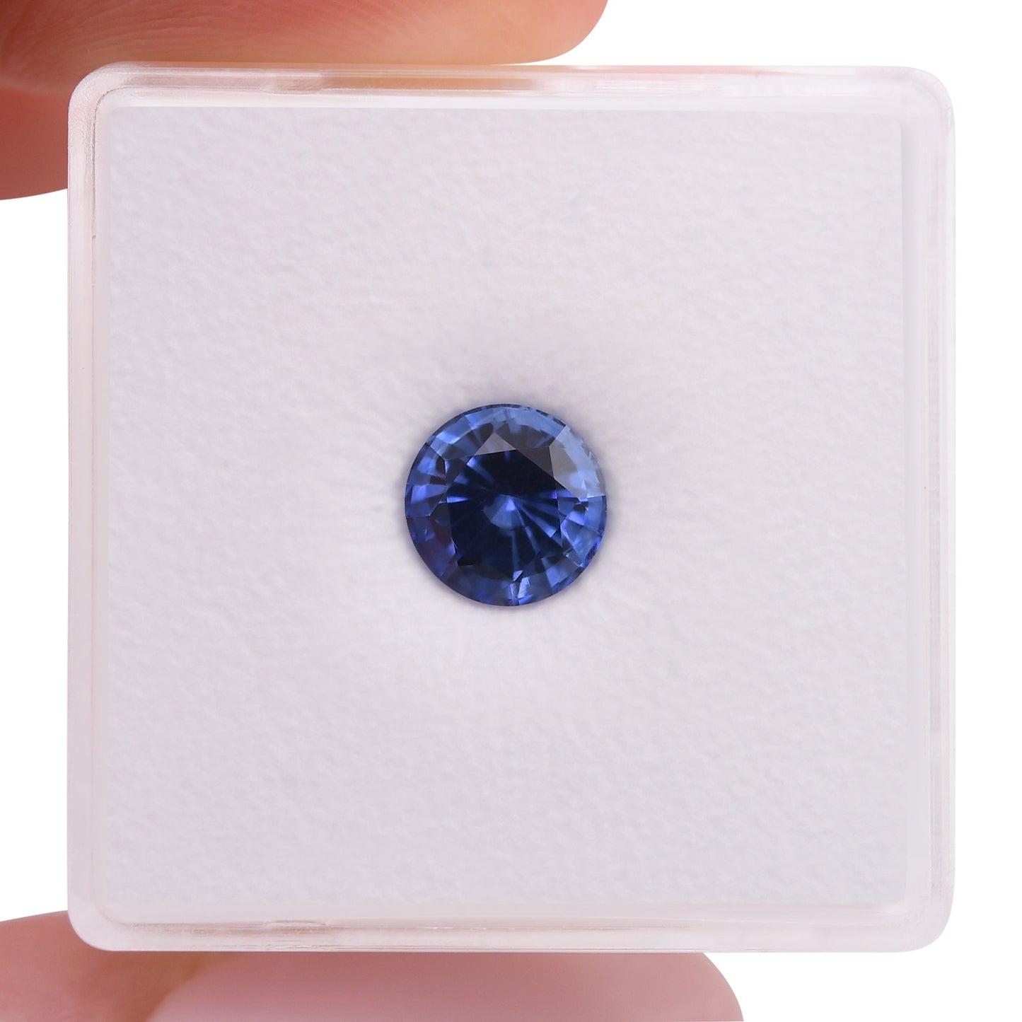 1,39 Karat blauer runder Saphir aus Sri Lanka