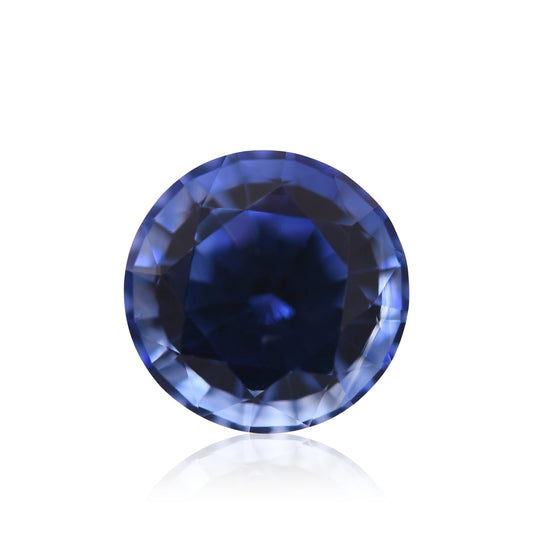 1,39 Karat blauer runder Saphir aus Sri Lanka