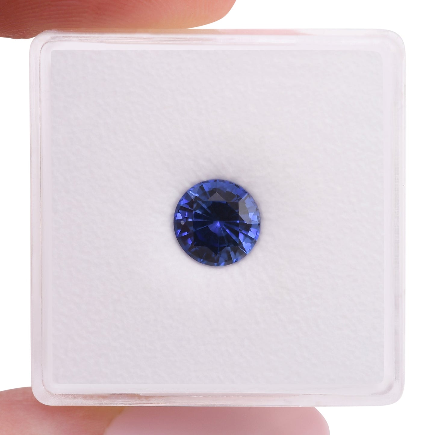 1,40 Karat blauer runder Saphir aus Sri Lanka