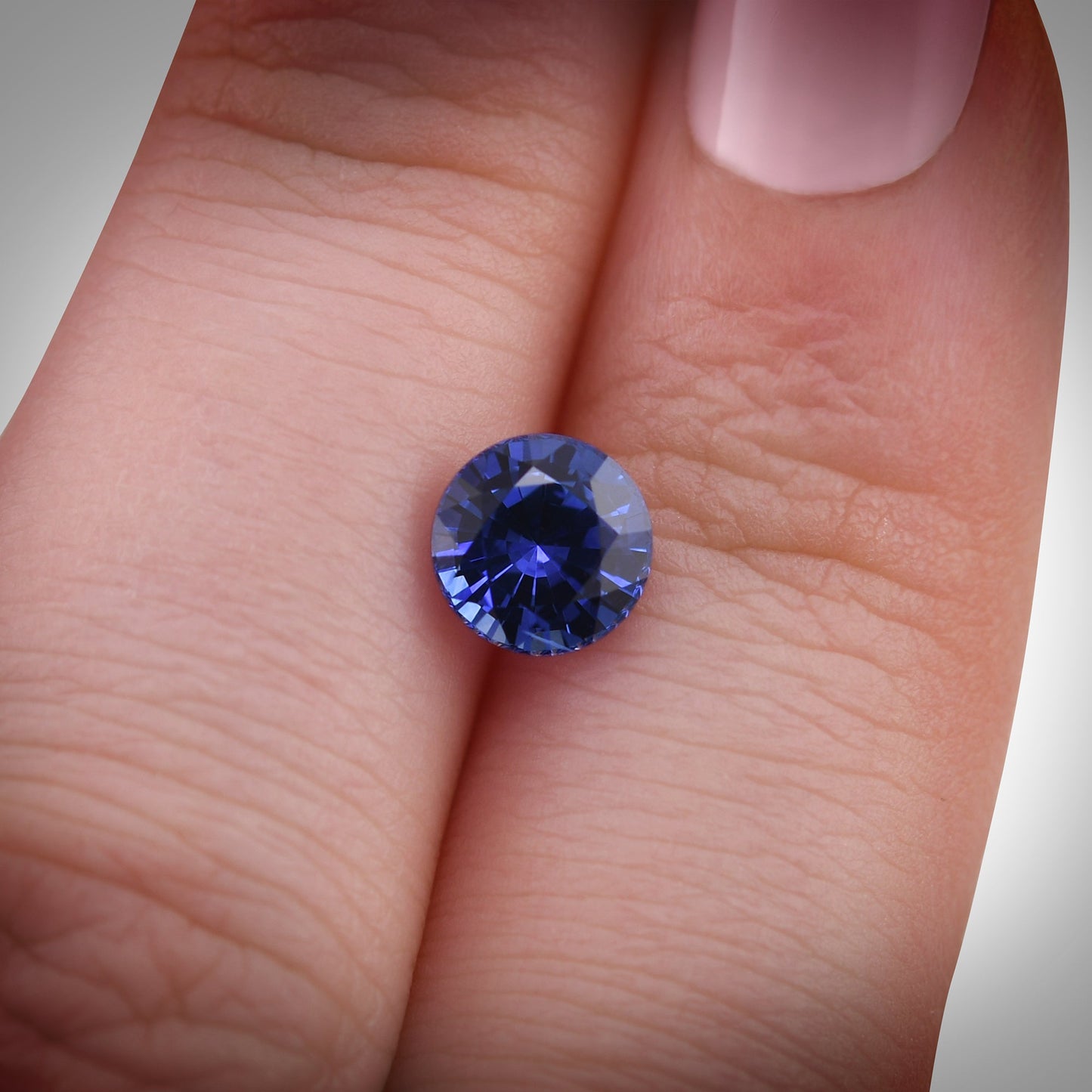 1,49 Karat blauer runder Saphir aus Sri Lanka