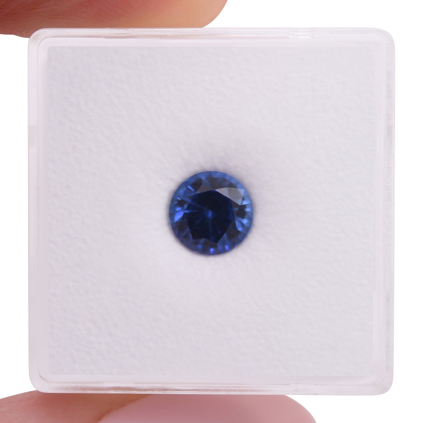 1,46 Karat blauer runder Saphir aus Sri Lanka
