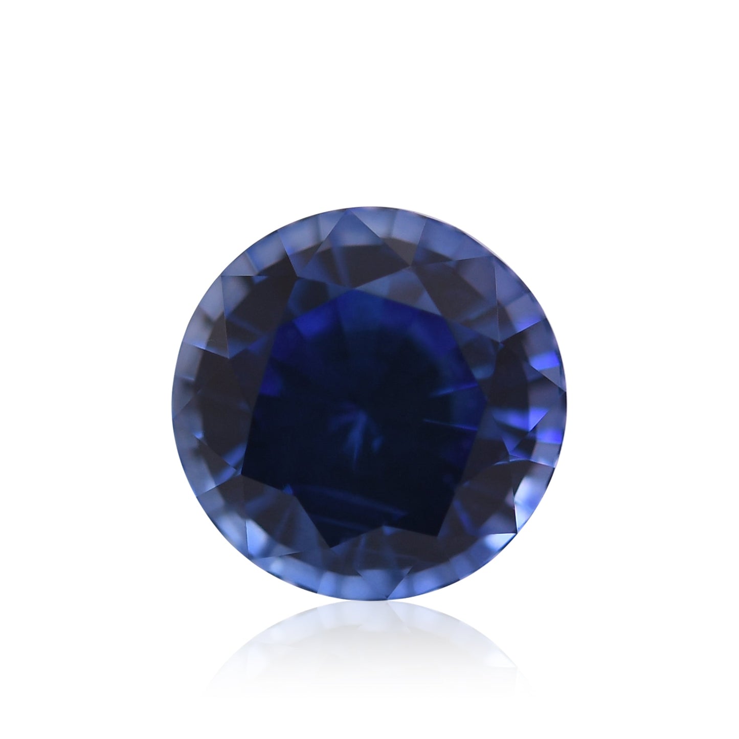 1,46 Karat blauer runder Saphir aus Sri Lanka