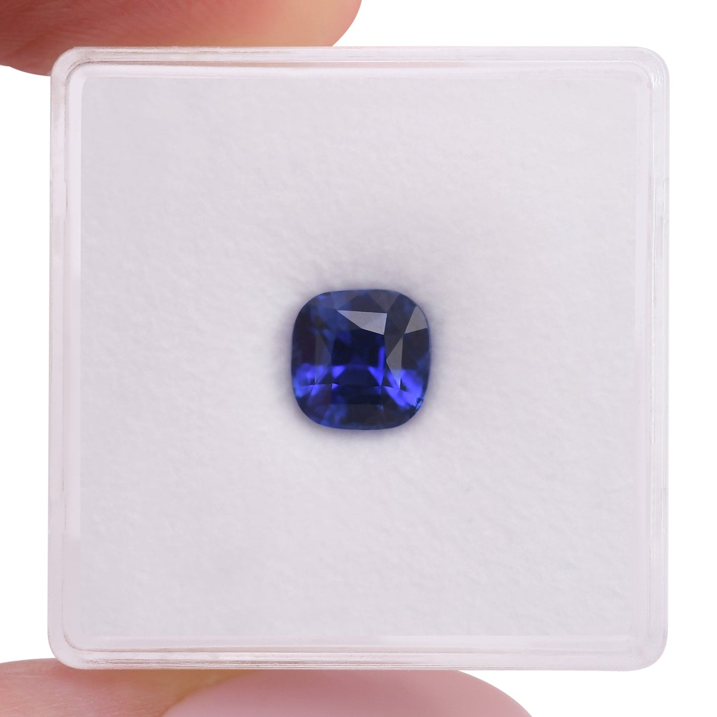 2,16 Karat blauer sri-lankischer Kissen-Saphir CD ohne Hitze