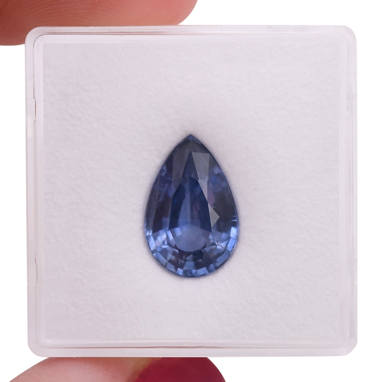 3,77 Karat blauer birnenförmiger Saphir aus Sri Lanka (CD)