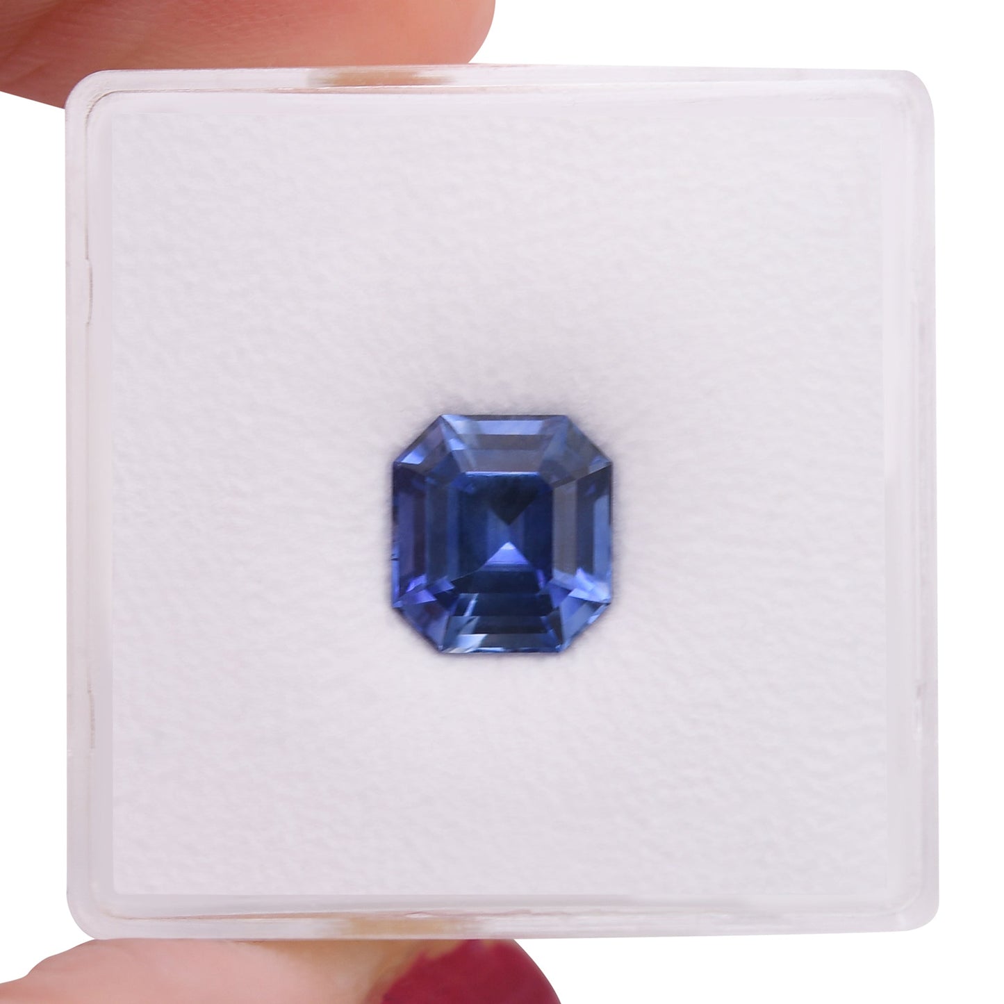 2,40 Karat blauer Asscher-Saphir aus Sri Lanka