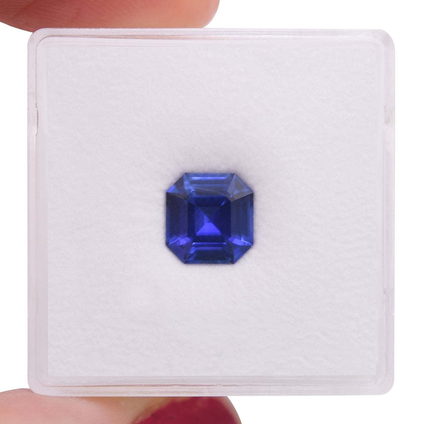 1,73 Karat blauer Asscher-Saphir aus Sri Lanka