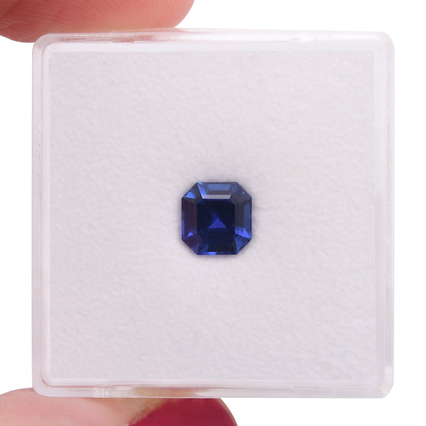 1,06 Karat blauer Asscher-Saphir aus SRI LANK