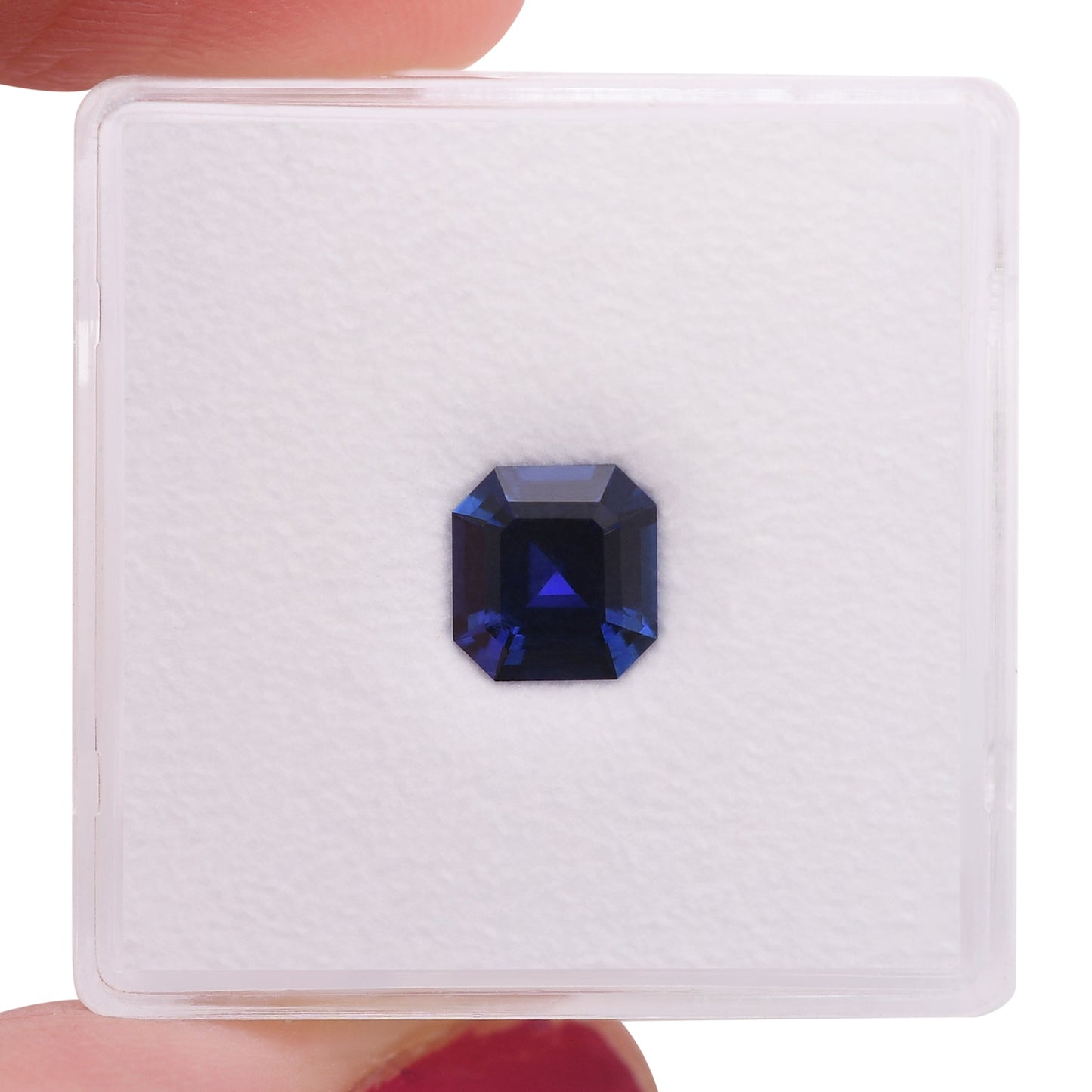 1,18 Karat blauer Asscher-Saphir aus Sri Lanka