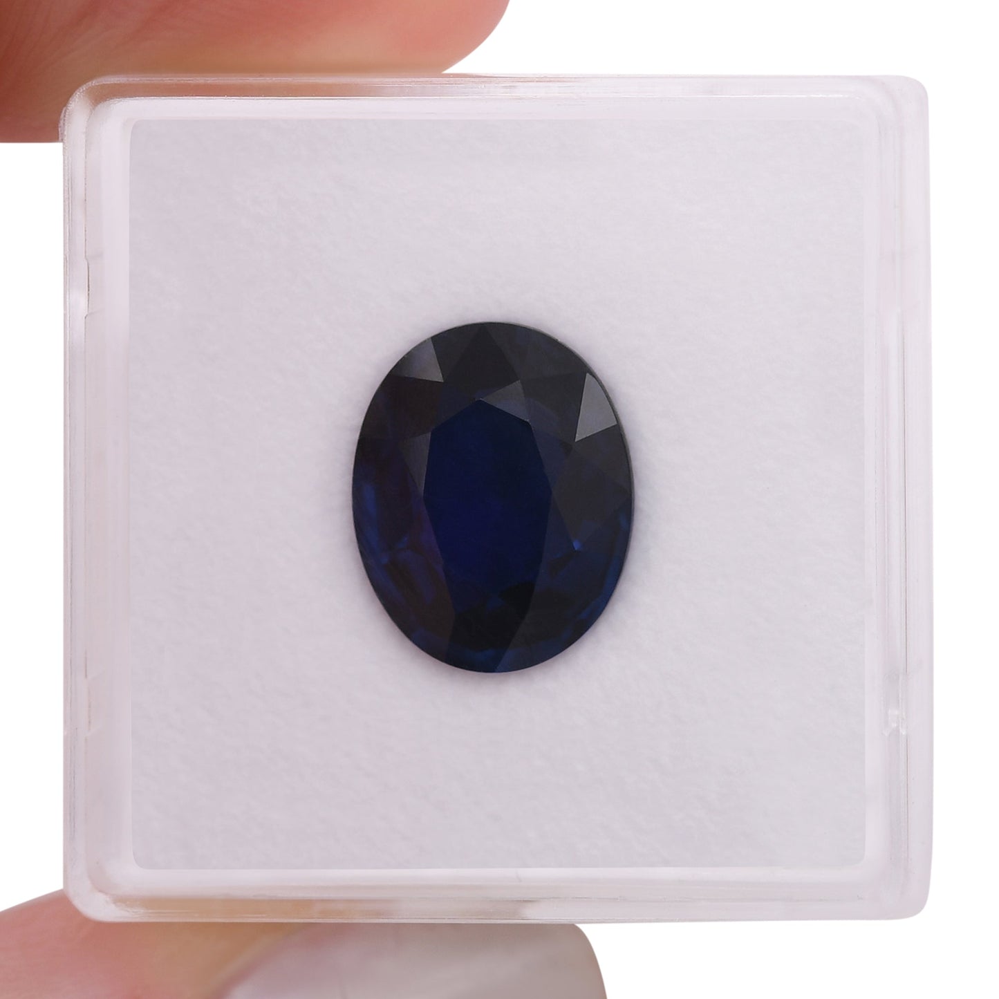 5,04 Karat blauer ovaler MADAGASCAR-Saphir AGL
