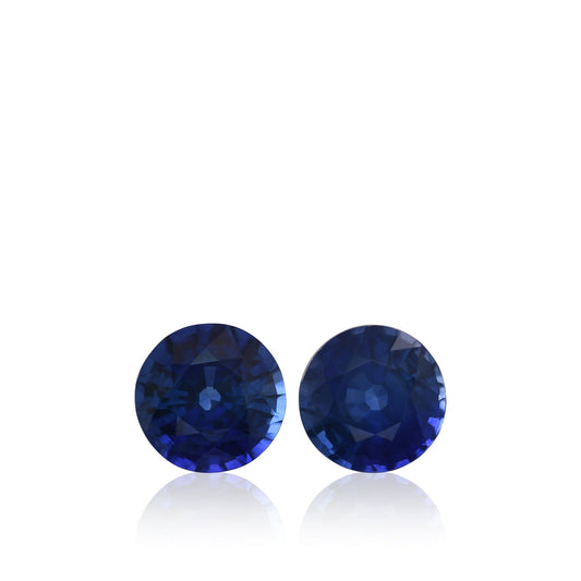 2,87 Karat blauer runder Saphir aus Sri Lanka