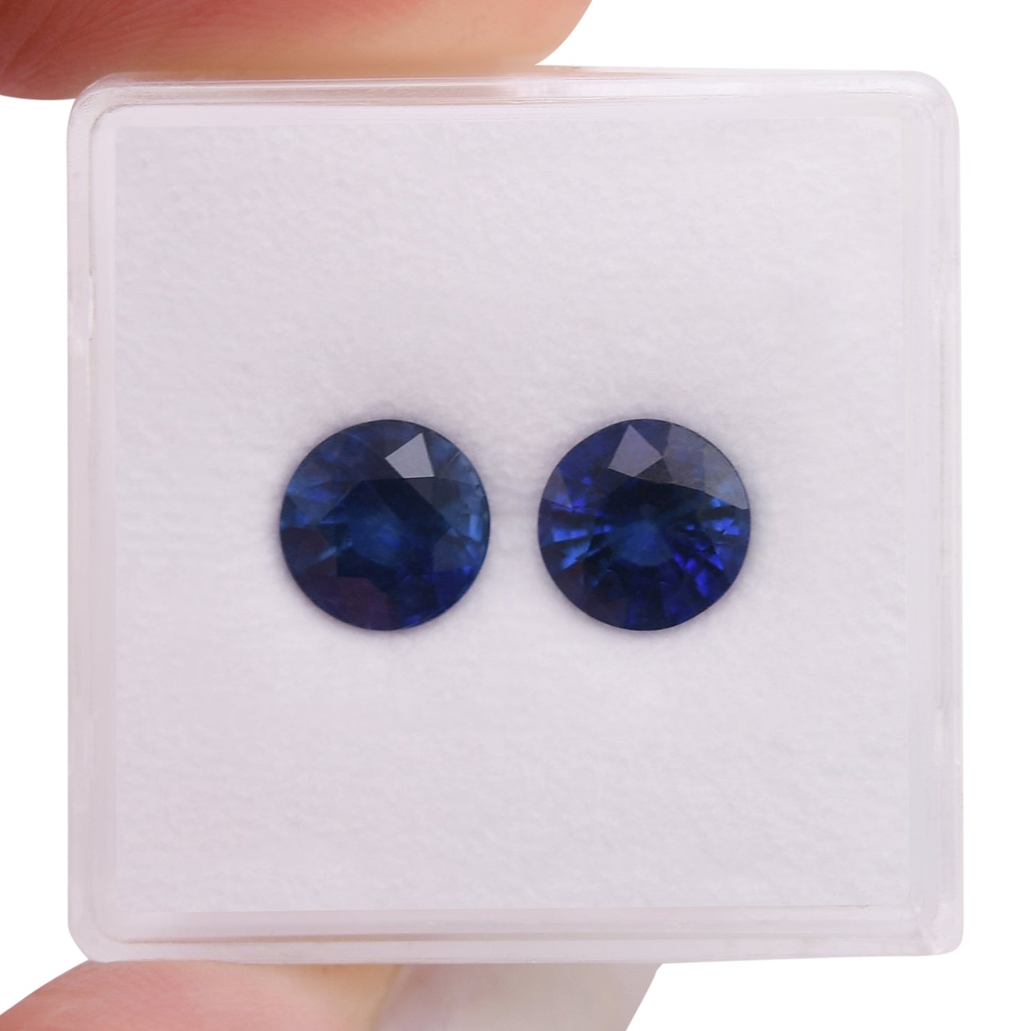 2,87 Karat blauer runder Saphir aus Sri Lanka