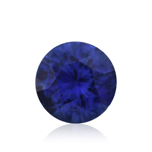1,34 Karat blauer runder Saphir aus Sri Lanka