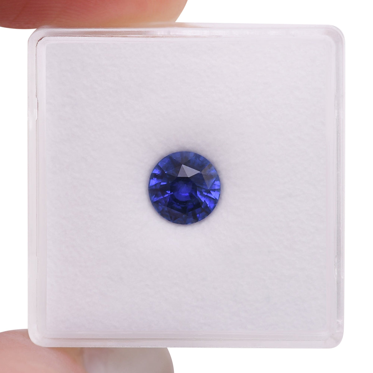 1,52 Karat blauer runder Saphir aus Sri Lanka