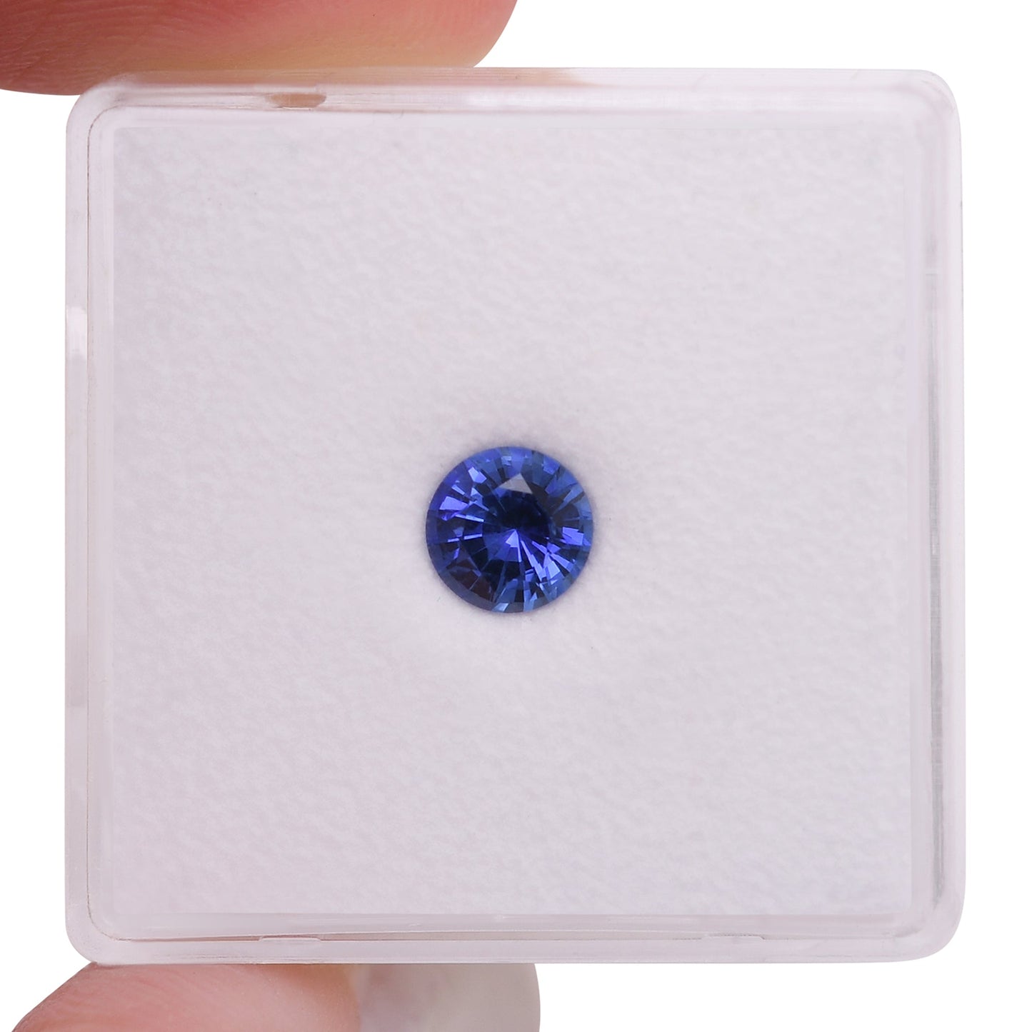 0,70 Karat blauer runder Saphir aus Sri Lanka