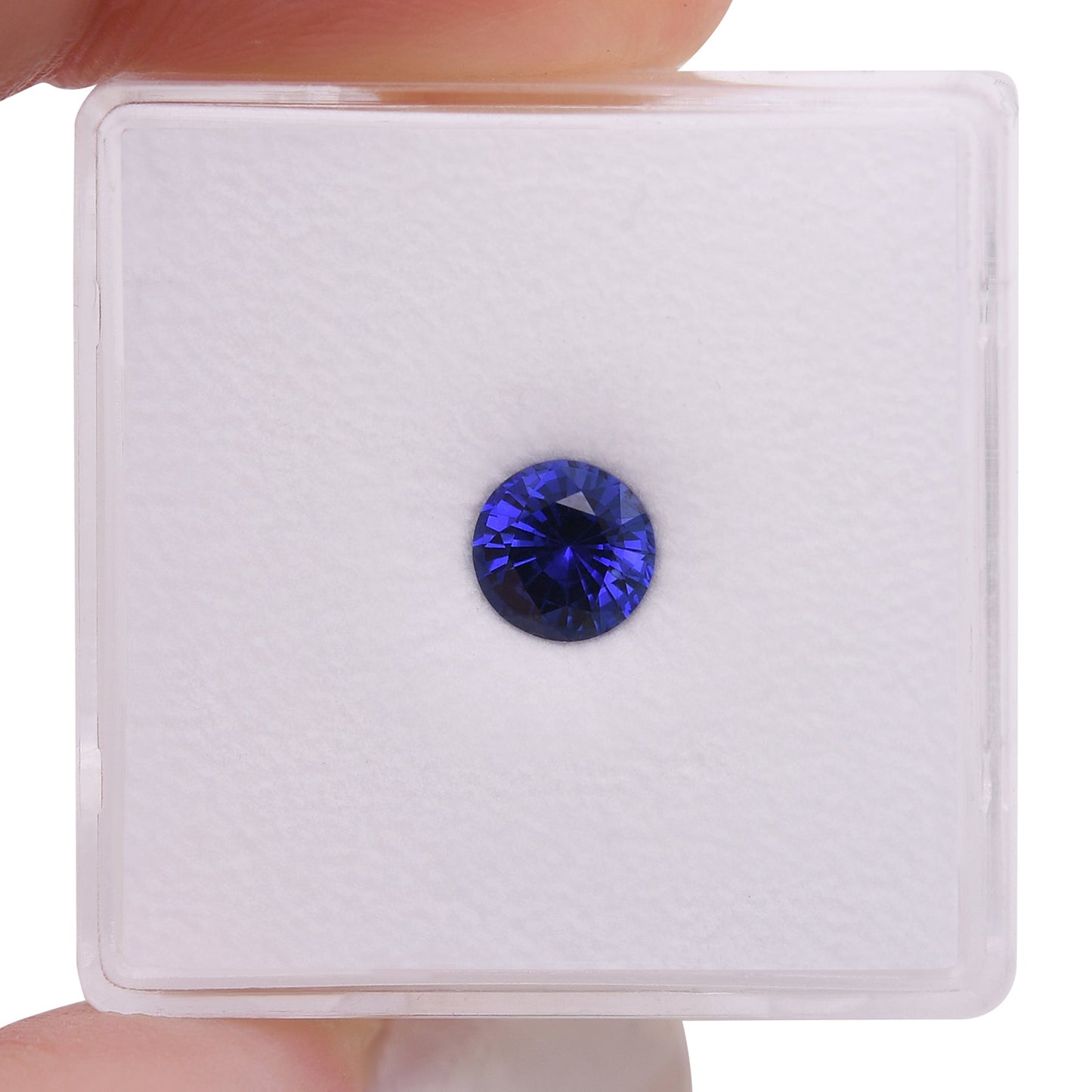 0,82 Karat blauer runder Saphir aus Sri Lanka