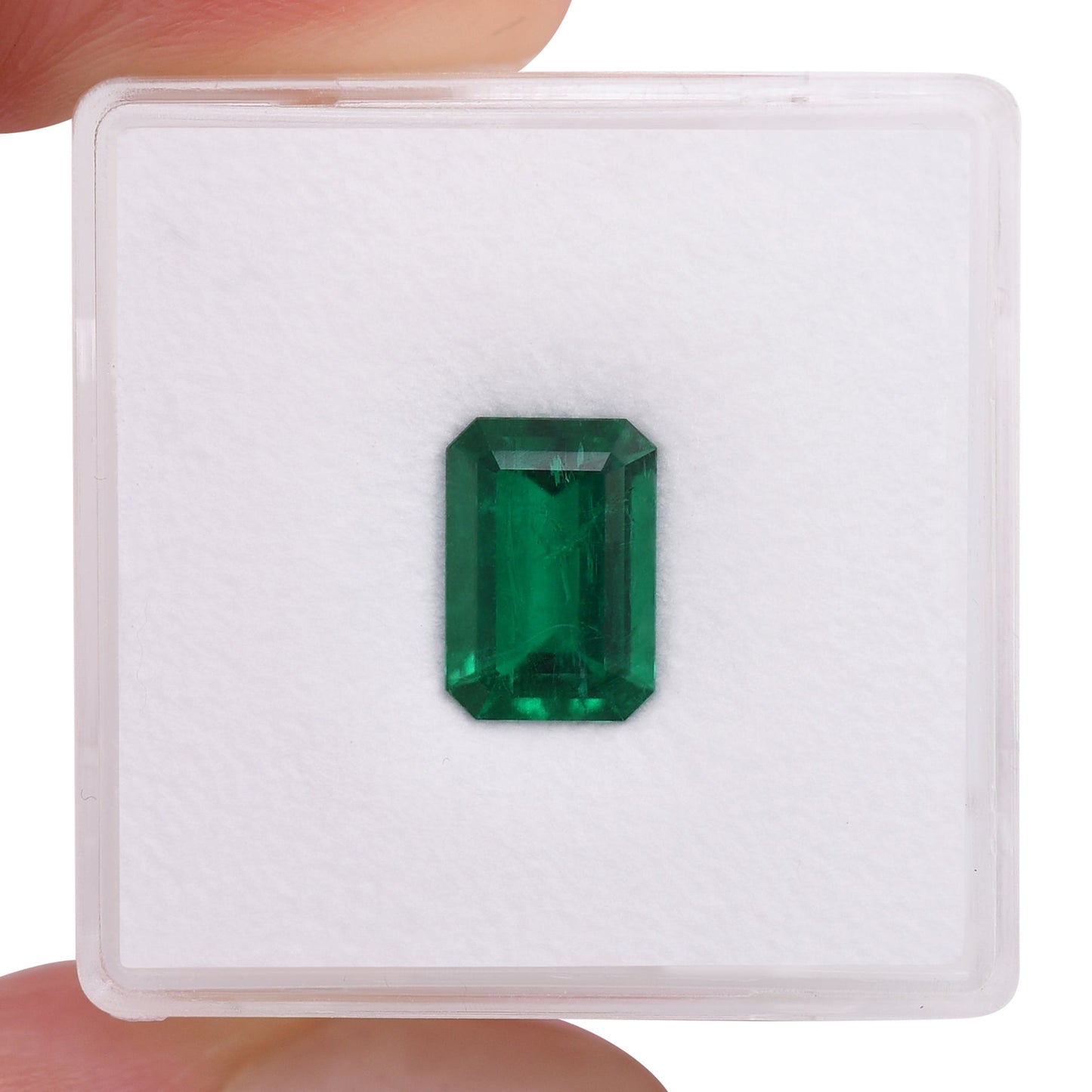 1,62 Karat leuchtend grüner kolumbianischer Smaragd (Smaragd-CD und Muzo)