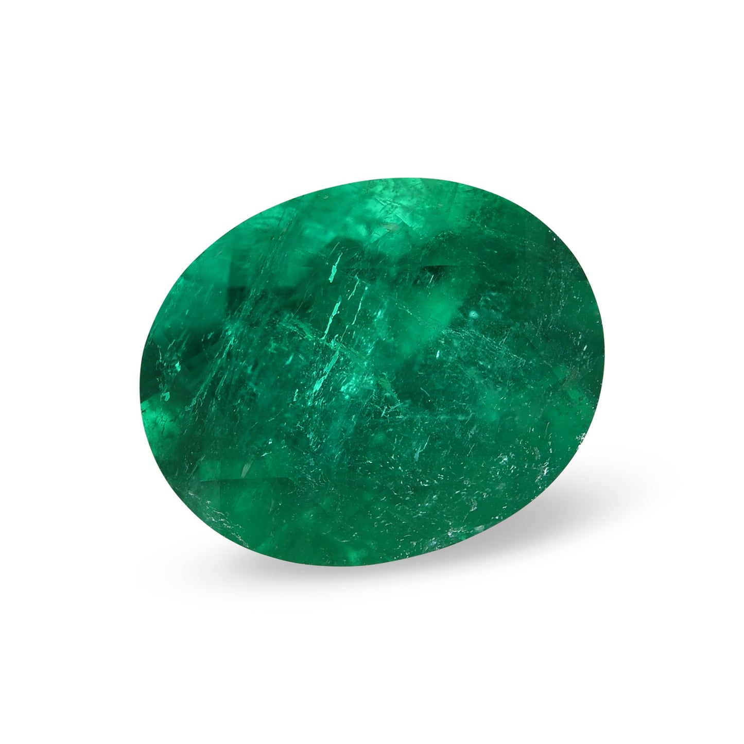 5.86 Carat Green COLOMBIAN Oval Emerald MUZO