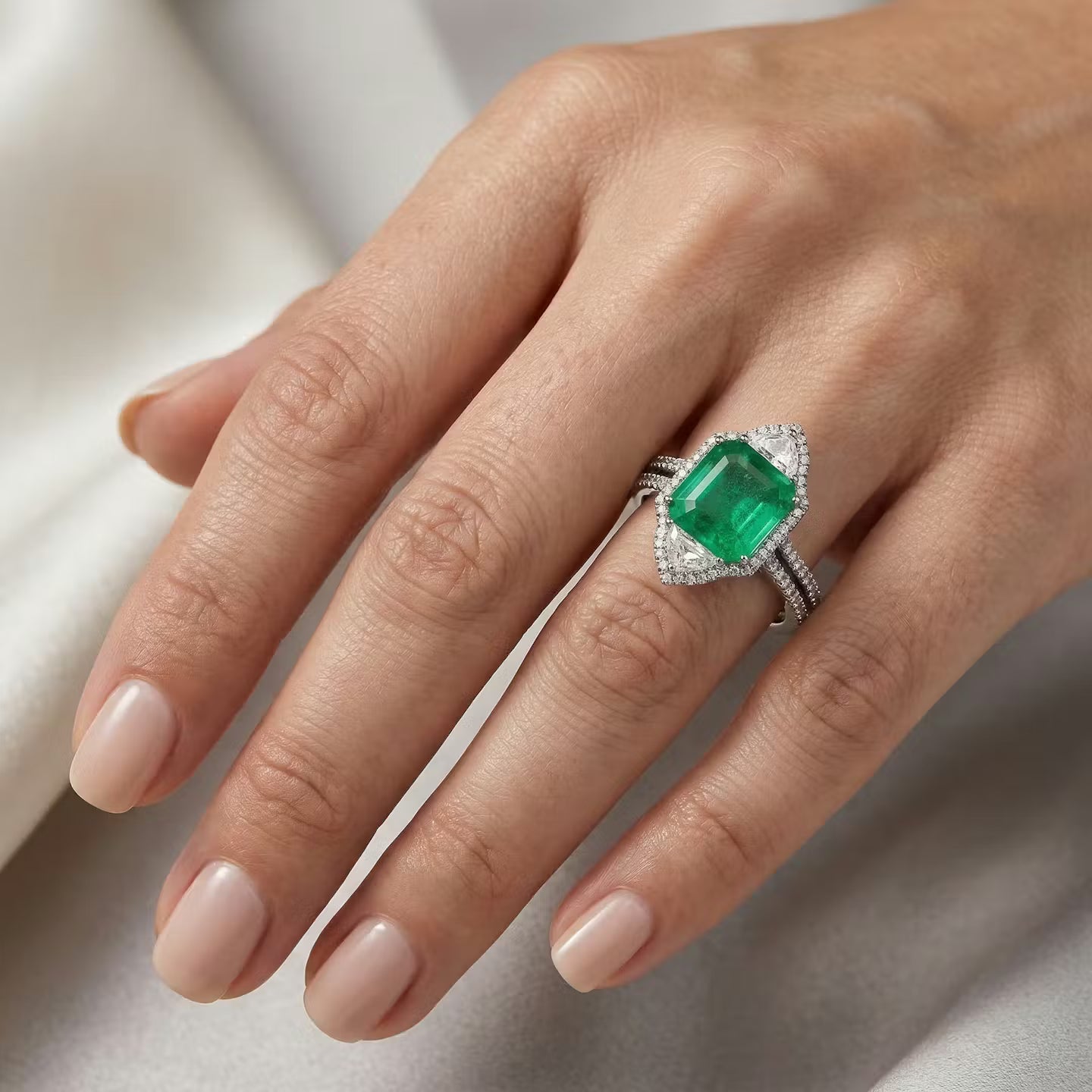 Muzo Smaragd- und Diamant-Couture-Ring