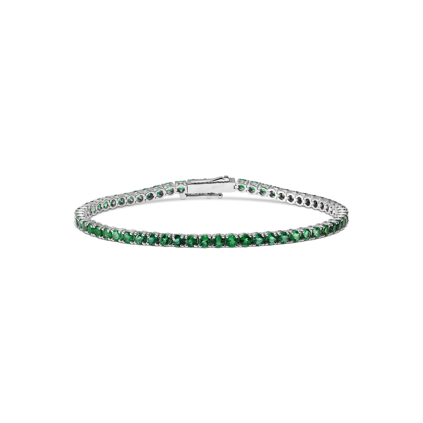 5,14 Karat grünes Smaragd-Tennisarmband