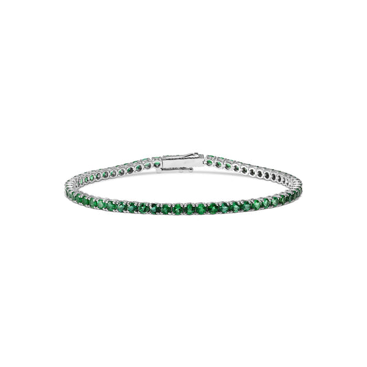 5,14 Karat grünes Smaragd-Tennisarmband