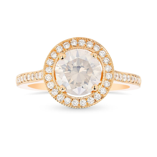 Verlobungsring aus Roségold mit weißem Diamanten