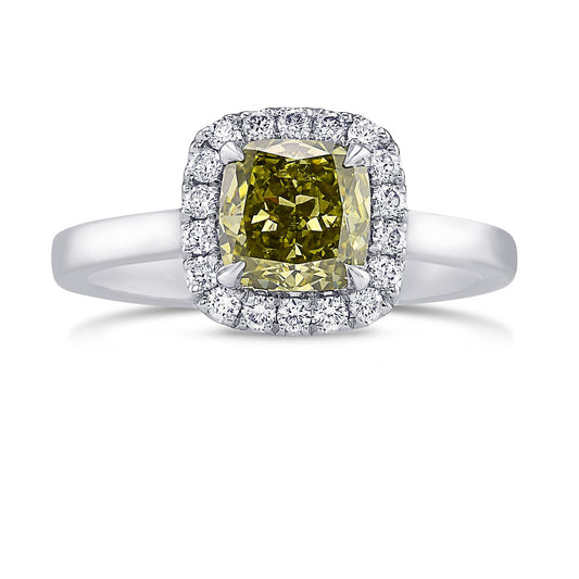 Chamäleon-Kissen-Diamant-Halo-Ring