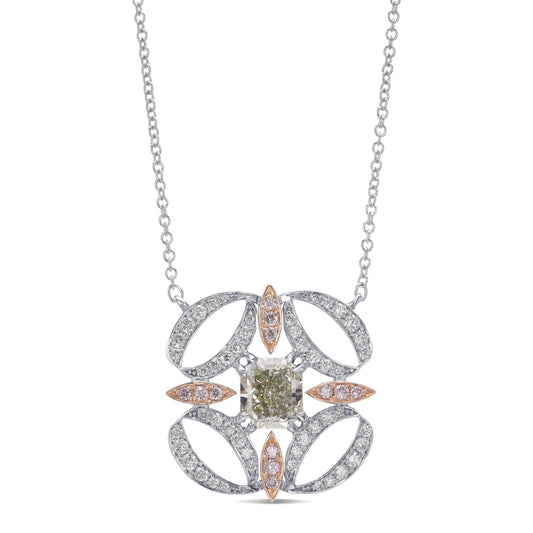 Eleganter, hellgelblich-grüner Radiant Couture-Anhänger