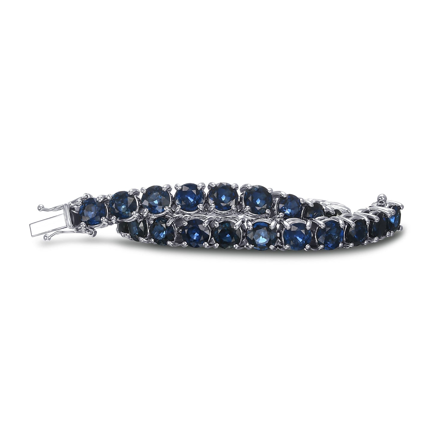 Klassisches rundes Saphir-Tennisarmband
