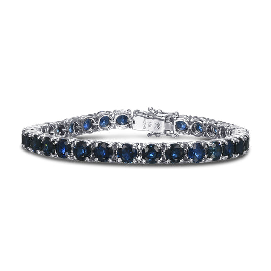 Klassisches rundes Saphir-Tennisarmband